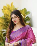 KanchiPuram Katan Saree Gift Package- Pink Blue - Image 4