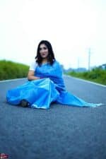 Half Silk Chumki Saree Budget Combo Gift Package- Sky Blue - Image 3