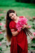 Pure Cotton Bodhua Saree Premium Combo - Red - Image 6