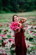 Pure Cotton Bodhua Saree Premium Combo - Red - Image 7