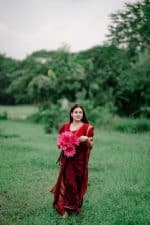 Pure Cotton Bodhua Saree Premium Combo - Red - Image 8