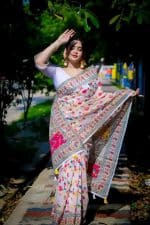 Most Popular Halfsilk Jamdani Afsan Print Premium Combo - Image 3