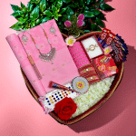 Halfsilk Jamdani Nakful Design Premium Combo- Pink