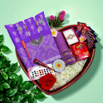 Halfsilk Jamdani Nakful Design Premium Combo - Levender