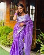 SeasonOneBD Special Katan Saree Combo- Levender Color - Image 2