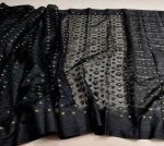 Halfsilk Jamdani Nakful Design Premium Combo - Black - Image 3