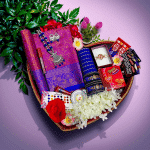Kanchipuram Katan Saree Premium Combo Gift Package- Purple