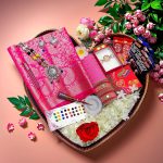 Original Soft Silk Katan Saree Premium Combo Gift Package - Pink