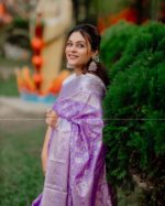 SeasonOne BD Special Katan Saree - Levender - Image 3