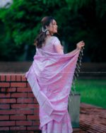 SeasonOne BD Special Katan Saree- Pink - Image 10