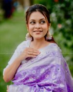 SeasonOne BD Special Katan Saree - Levender - Image 5