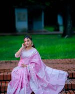 SeasonOne BD Special Katan Saree- Pink - Image 3
