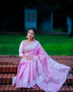 SeasonOne BD Special Katan Saree- Pink - Image 2