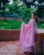 SeasonOne BD Special Katan Saree- Pink - Image 6