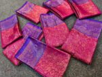 KanchiPuram Soft Silk Katan Saree- Pink Blue - Image 7
