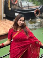 Arang Quality Bodhua Tangail Cotton Saree - Meroon - Image 4